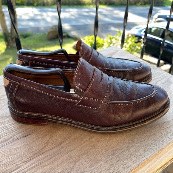 Johnston & Murphy Men's Shoes Size 8.5M Brown Leather Slip-on  Penny Flex - Picture 6 of 11